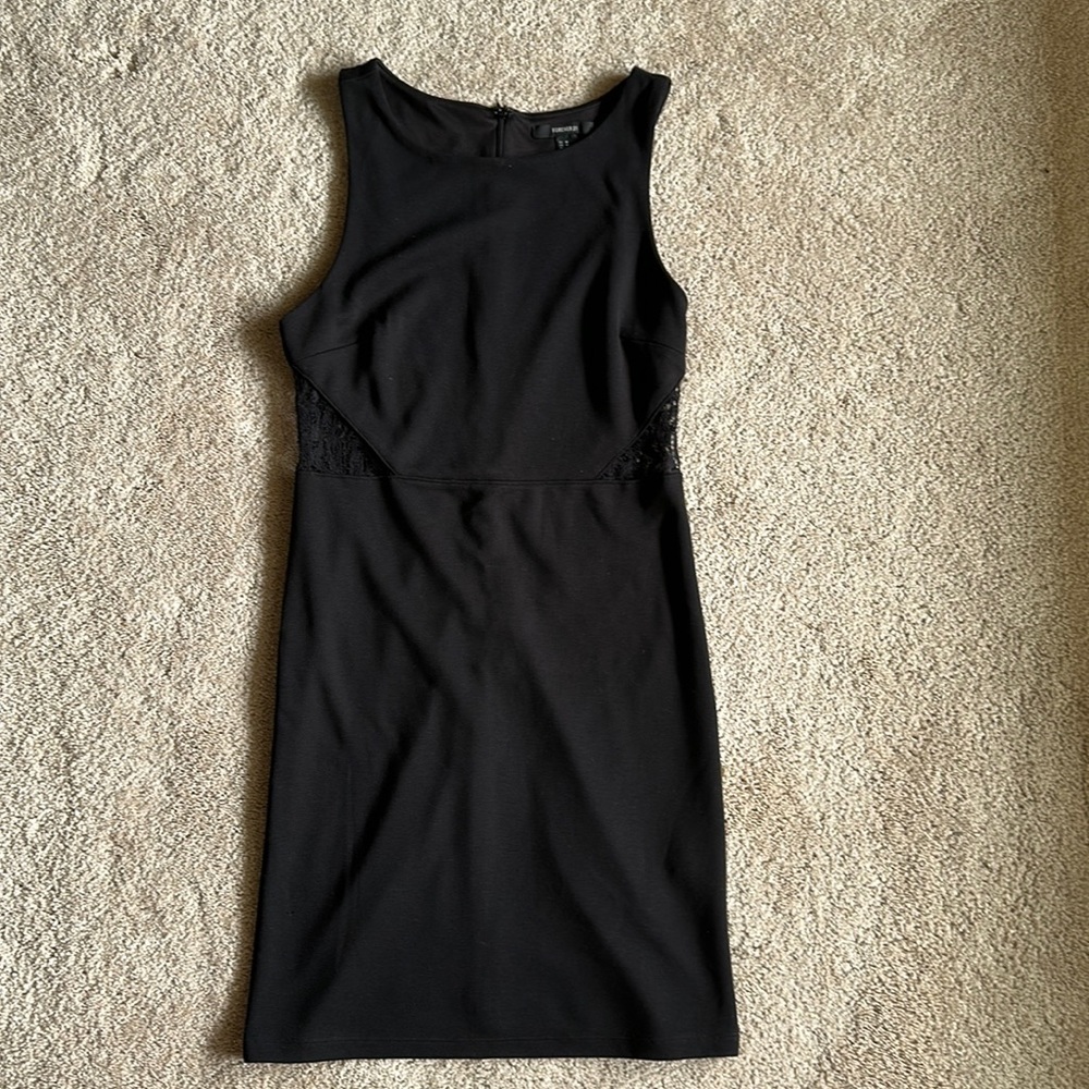 black Forever 21 mini bodycon dress, size medium